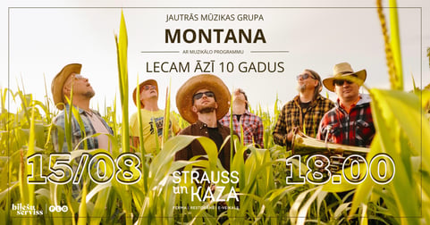 Jautrās mūzikas grupa MONTANA ar muzikālo programmu 'Lecam āzī 10 gadus'