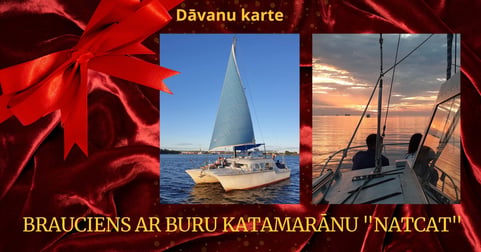 Brauciens ar buru katamarānu 'NatCat' / Прогулка на парусном катамаране 'NatCat'