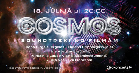 Okoncert piedāvā. Cosmos - soundtreki no filmām. Papildkoncerts