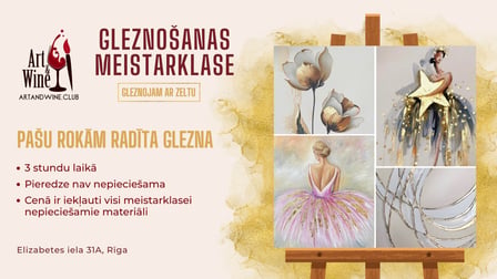 Art&Wine radošā meistarklase: Gleznojam ar zeltu.