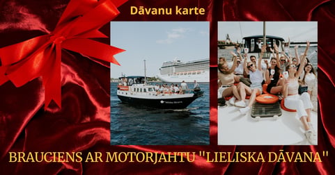 Brauciens ar motorjahtu 'Lieliska dāvana' / Прогулка на моторной яхте 'Lieliska dāvana'