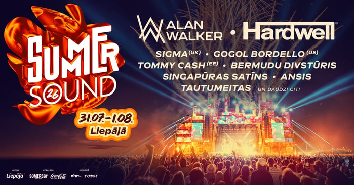 Igauņu kulta reperis Tommy Cash pievienojas “Summer Sound 2026” līdzās Hardwell, Alan Walker un Sigma