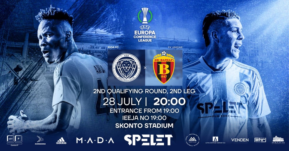 Conference league 2nd qualifying round 2nd leg RIGA FC - FK VARDAR