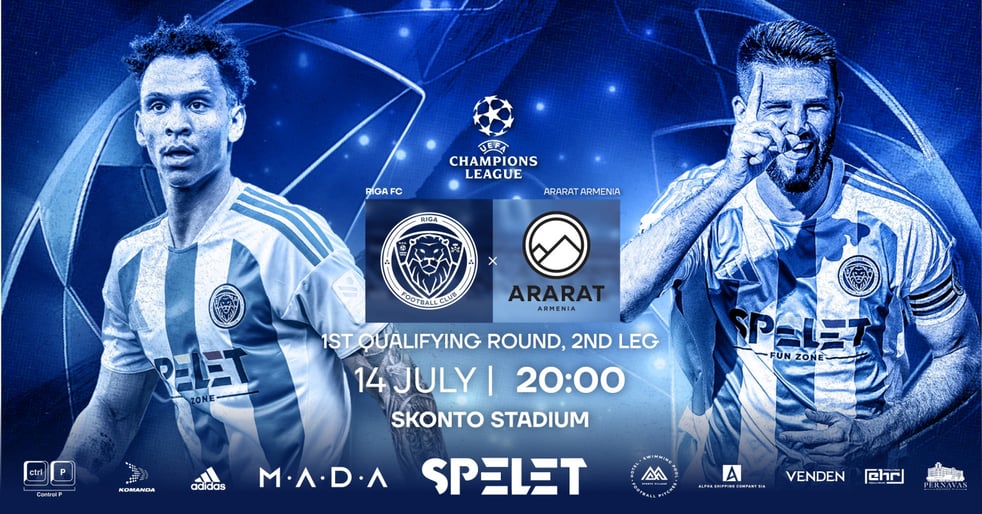 Champions league 1st qualifying round 2nd leg RIGA FC - FC ARARAT Armenia