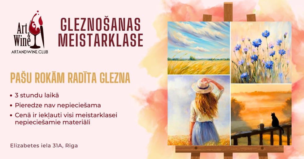 Art&Wine radošā meistarklase: Gleznojam "Jāņi"