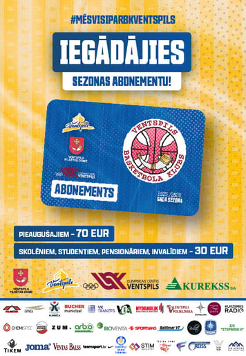 BK Ventspils mājas spēļu ABONEMENTS