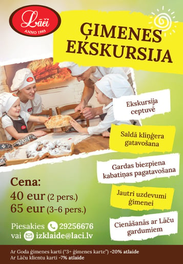 Ģimenes ekskursija Lāču maizes ceptuvē
