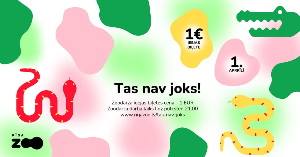 Rīga ZOO 1. aprīļa ieejas biļete
