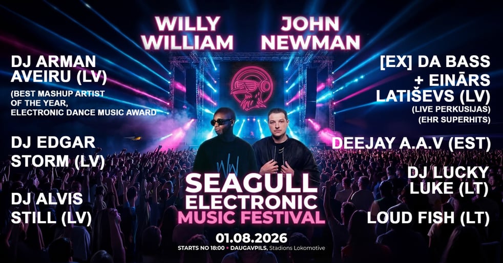 John Newman & Willy Wiliam un Baltijas Top DJ