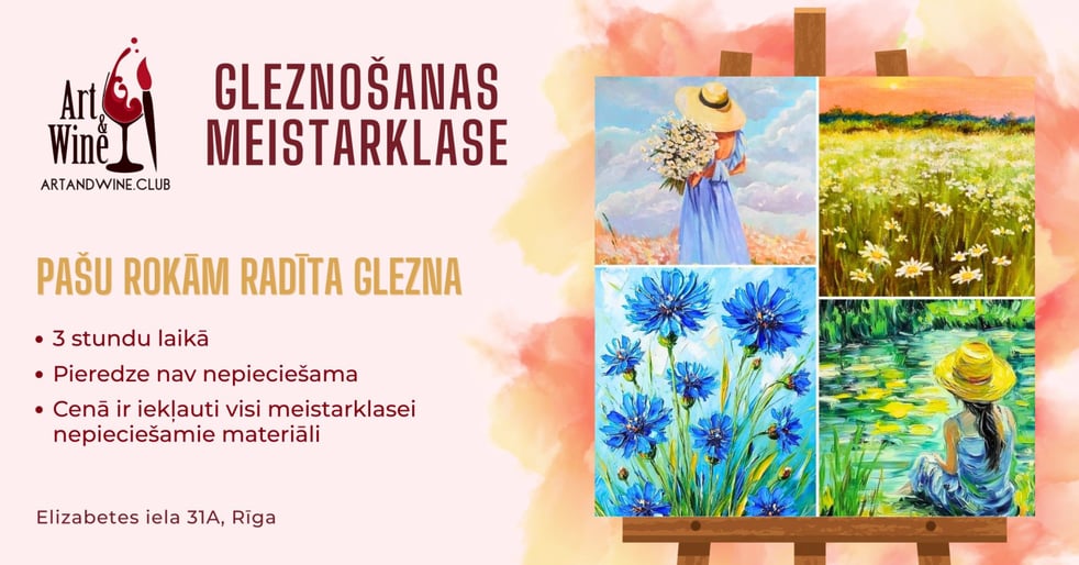 Art&Wine radošā meistarklase: Gleznojam "Līgo"