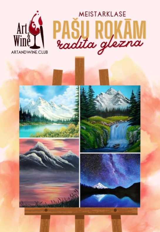 Art&Wine radošā meistarklase: Zīmējam 'Kalni'