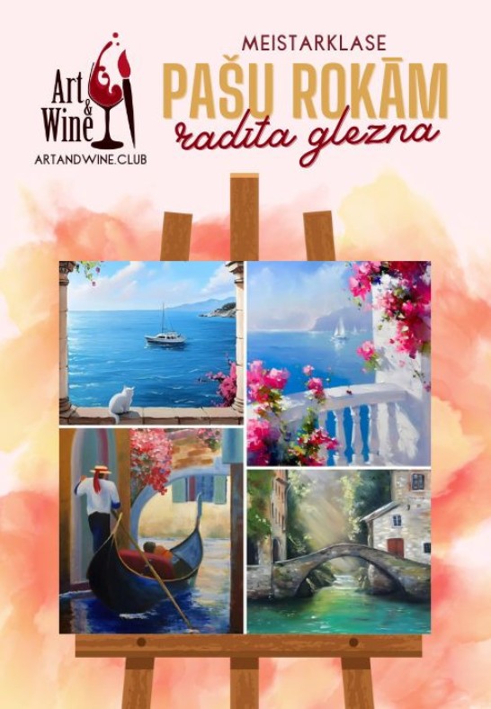 Art and Wine radošā meistarklase: Zīmējam 'Itālija'