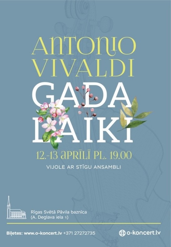 A.Vivaldi 'Gadalaiki' - koncerts sveču gaismā. Vijole ar stīgu ansambli