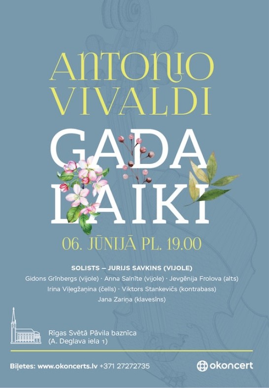 A.Vivaldi 'Gadalaiki' - koncerts sveču gaismā.