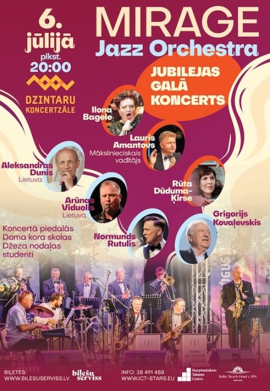 Mirage Jazz Orchestra Jubilejas Galā koncerts